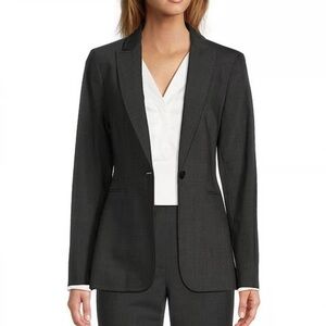 Antonio‎ Melani Dark Grey Fully Lined 1 Button Suit Jacket Blazer Sz 8